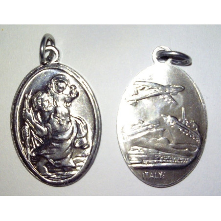 Médaille Saint Christophe, ovale. 2,2 cm.