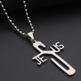Croix en pendentif "Jesus"