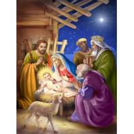 Nativité n°1 - poster sur toile - 30x40 ou 40x50 cm
