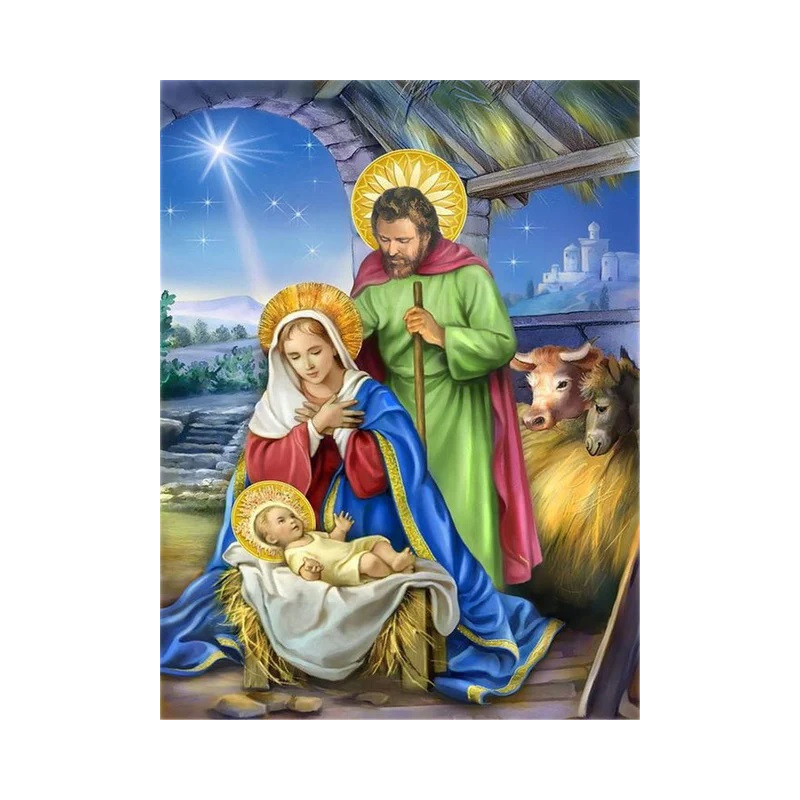 Nativité n°2 - poster sur toile - 30x40 ou 40x50 cm