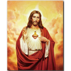 Sacré Coeur de Jésus - poster sur toile - 30x40 ou 40x50 cm