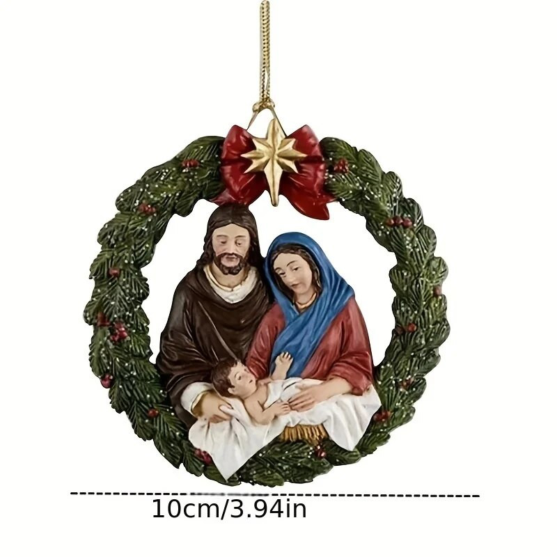 Suspension Nativité 2 - rond 10 cm