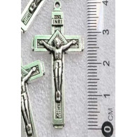 Croix en pendentif "Fatima" - 3,7 cm - alliage de zinc