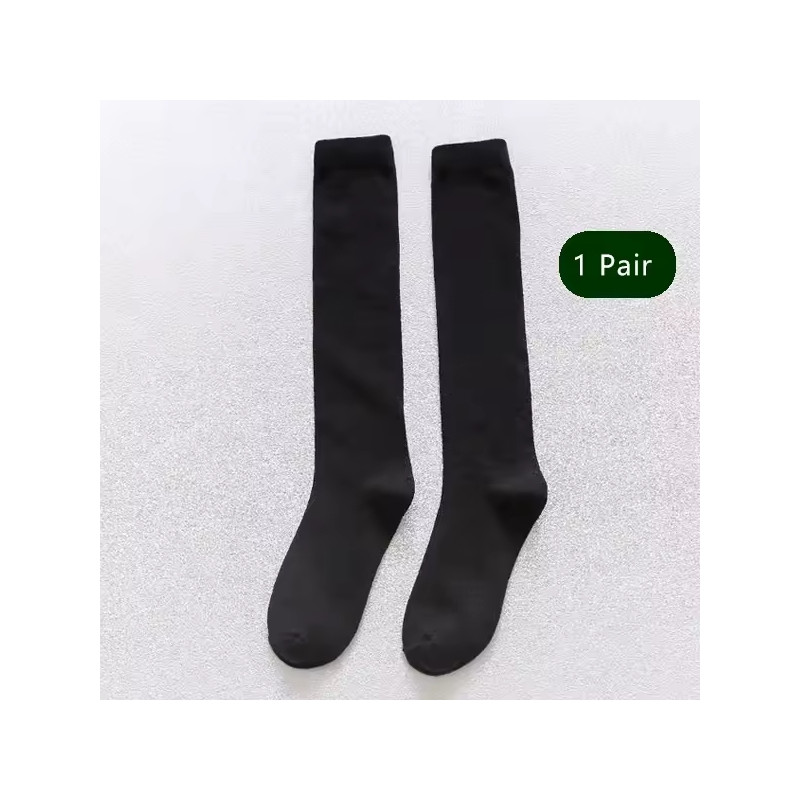Chaussettes noires longues ECO en coton/polyester