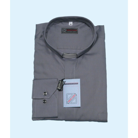 Chemise clergy - tissus mixte polyester/coton - manches longues