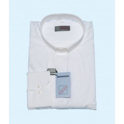 Chemise col clergy (100% coton fil à fil) BLANC