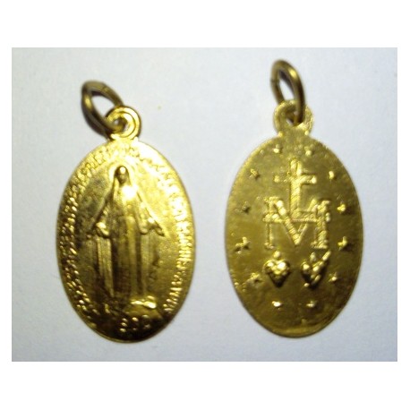 Médaille Miraculeuse (Notre Dame de la rue du Bac, Paris), ovale. 1,8 cm. Médaille Miraculeuse (Notre Dame de la rue du Bac, Paris), ovale. 1,8 cm.