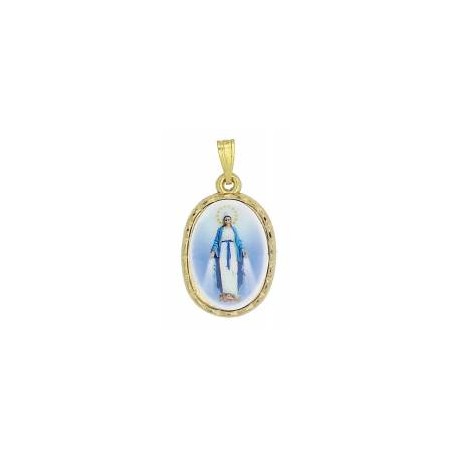 Vierge Miraculeuse, ovale sur fond doré