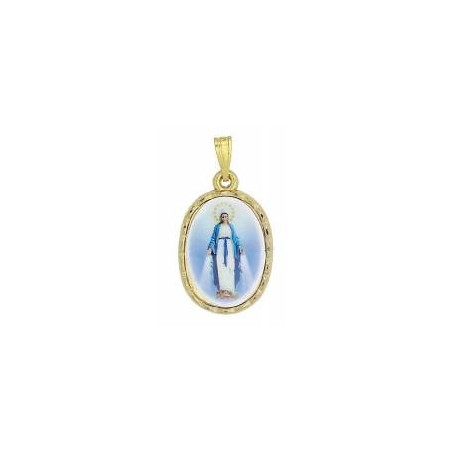 Vierge Miraculeuse, ovale sur fond doré