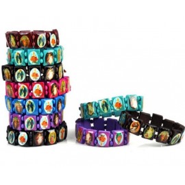 Bracelet "des Saints", bois, divers coloris