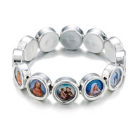 Bracelet "des Saints", plastique, or ou argent