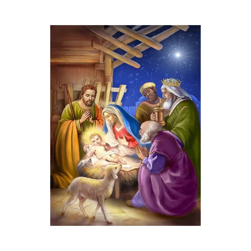 Nativité n°1 - poster sur toile - 30x40 ou 40x50 cm