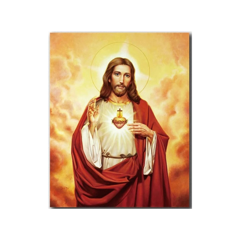 Sacré Coeur de Jésus - poster sur toile - 30x40 ou 40x50 cm