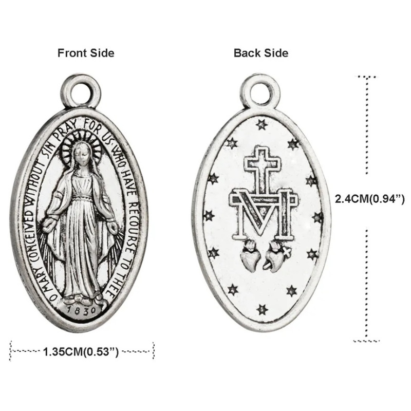 Médaille Miraculeuse - 1,7 et 2,1cm - alliage de zinc