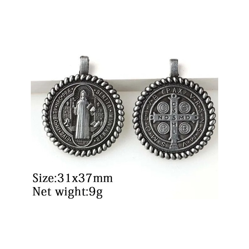 Médaille Saint Benoit 3,1 cm - pour porte-clé